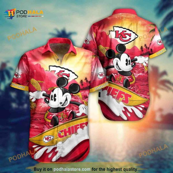 Cool Disney Mickey Mouse Kansas City Chiefs Hawaiian Shirt