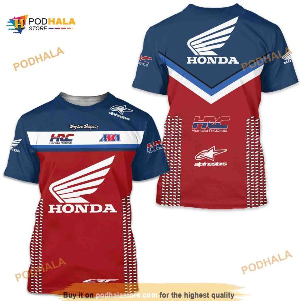 Cool Honda CRF Motorcycle Printed 3D Shirt