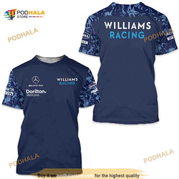 Cool Williams Racing F1 3D Shirt