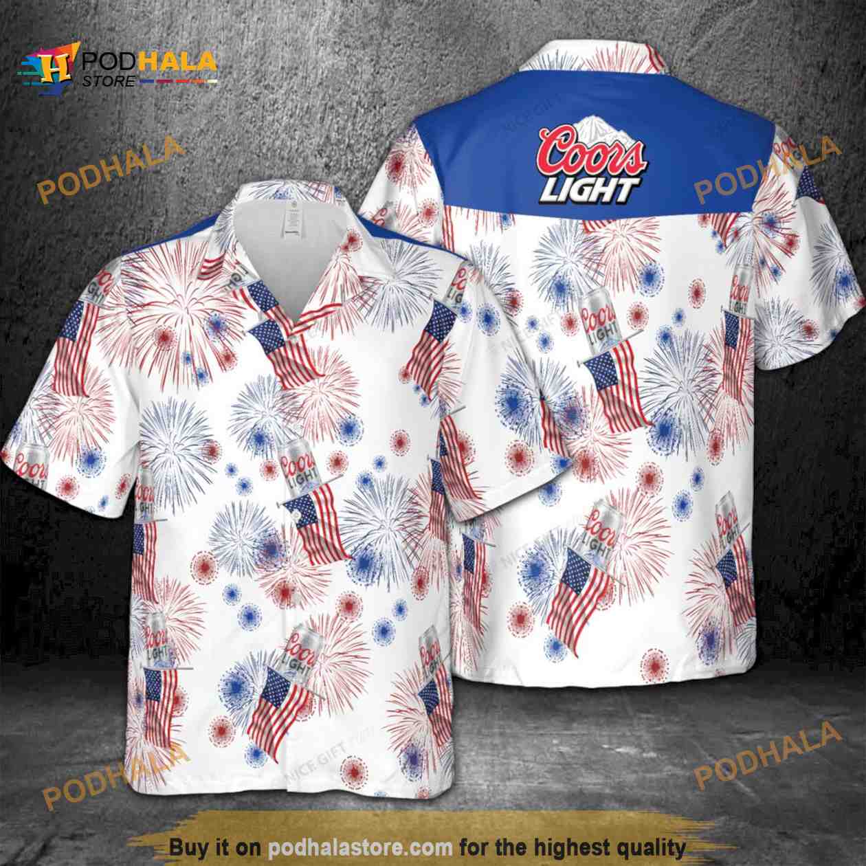 Coors Light Hawaiian Shirt Sea Island Pattern Beach Gift For Friend