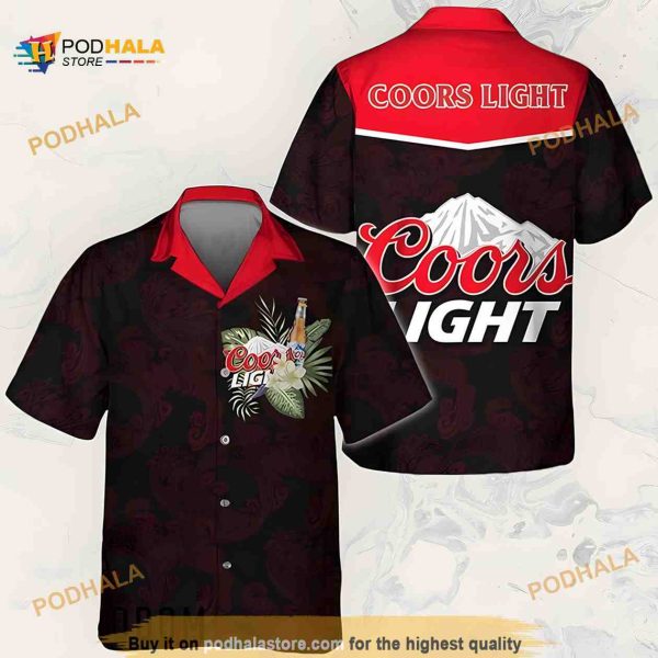 Coors Light Hawaiian Shirt, Tribal Pattern Best Gift For Beer Lovers