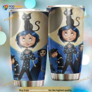 Coraline Cartoon Gift Travel Coffee Tumbler All Over Print 3D