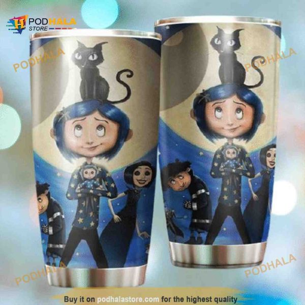 Coraline Cartoon Gift Travel Coffee Tumbler All Over Print 3D