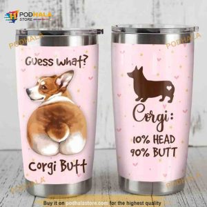Corgi Butt Gift Travel Coffee Tumbler All Over Print 3D