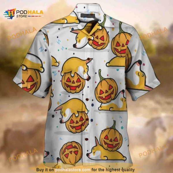 Corgi Halloween Hawaiian Shirt, Halloween Gifts Ideas
