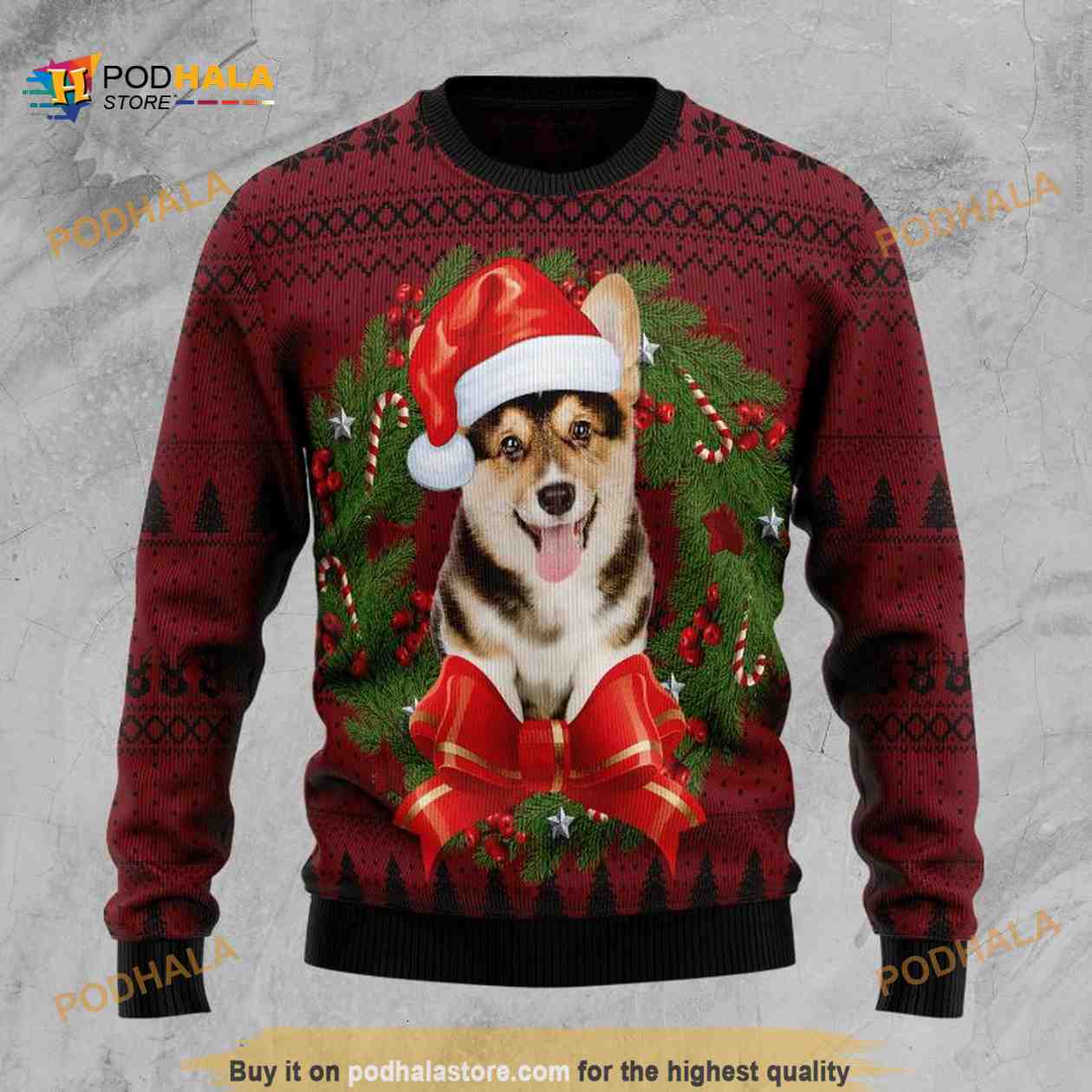 Corgi Wreath Funny Ugly Sweater 3D Christmas, Funny Xmas Gifts Corgi Wreath Funny Ugly Sweater 3D Christmas, Funny Xmas Gifts