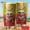 Corvette Baby Yoda Custom Name Gift Travel Coffee Tumbler
