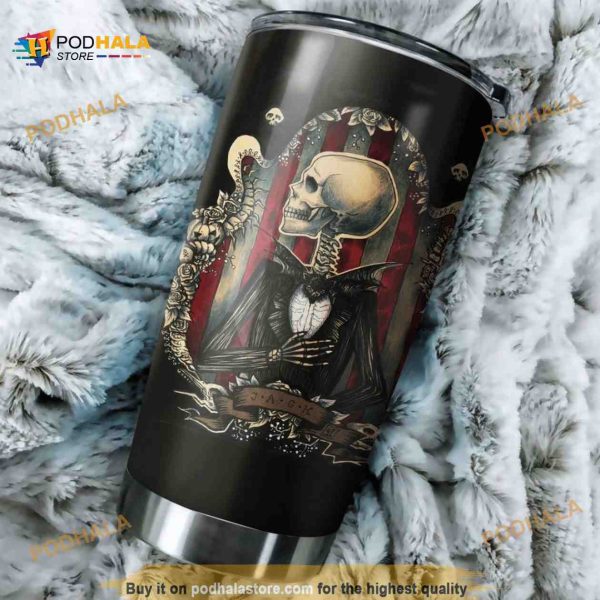 Couple Jack Skellington Nightmare Stainless Steel Halloween Coffee Tumbler