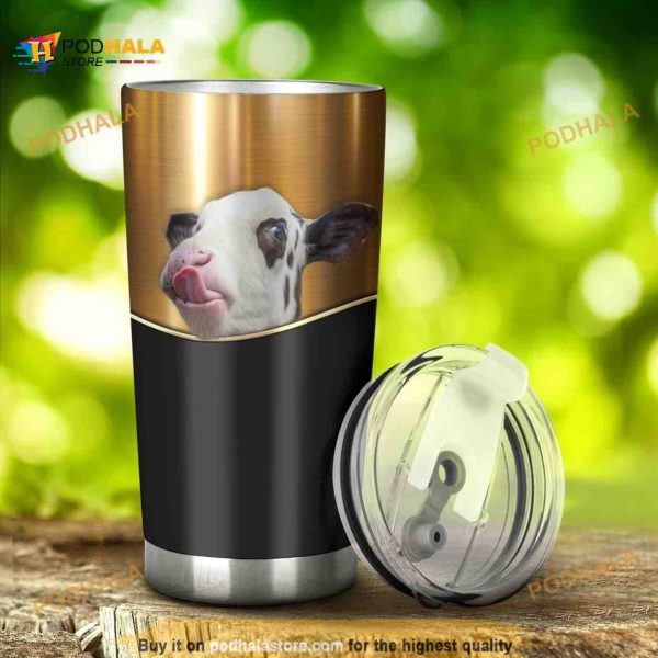 Cow Gold Gift Travel Coffee Tumbler All Over Print 3D
