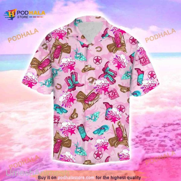 Cowboy Barbie Shirt, Cowgirl Bachelorette Party, Party Girls Funny Hawaiian Shirt