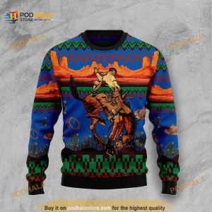 Cowboy Desert 3D Funny Ugly Sweater Xmas, Funny Xmas Gifts