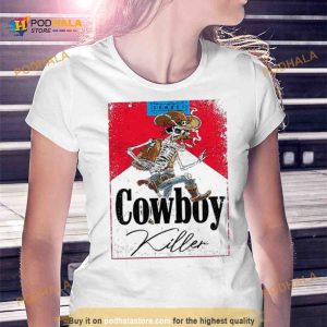 Cowboy Killer Graphic Jason Aldean Skeleton Cowboy T Shirt