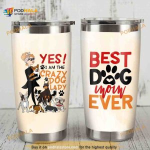 Crazy Dog Mom Stainless Steel Cup Coffee Tumbler