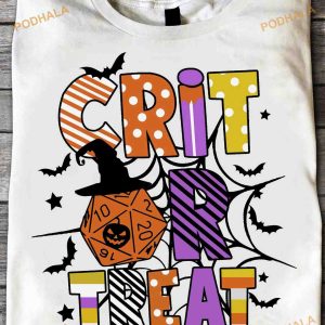 Crit Or Treat Dungeons And Dragons Halloween Costume Shirt
