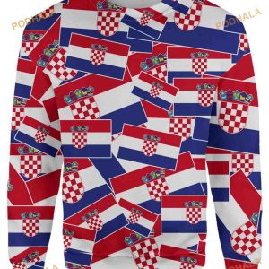 Croatia Flag Xmas 3D Funny Ugly Sweater, Funny Xmas Gifts