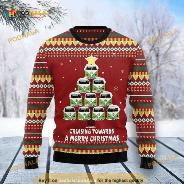 Cruising Towards A Merry Christmas Funny Ugly Sweater 3D All Over Print