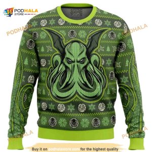 Cthulhu Christmas Funny Ugly Sweater 3D