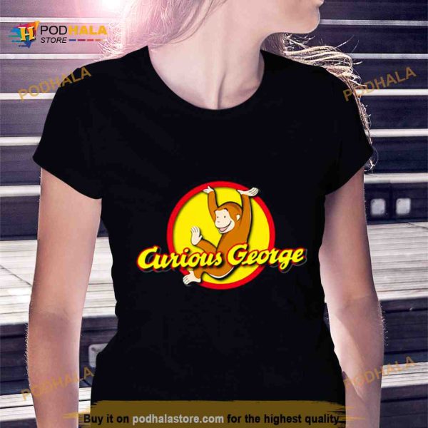 Curious George Playfully Swinging Circle Logo Essential Shirt