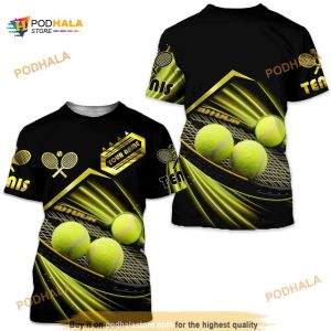 Custom 3D Print Tennis Shirt Men Women, Tennis Player Tee Shirt