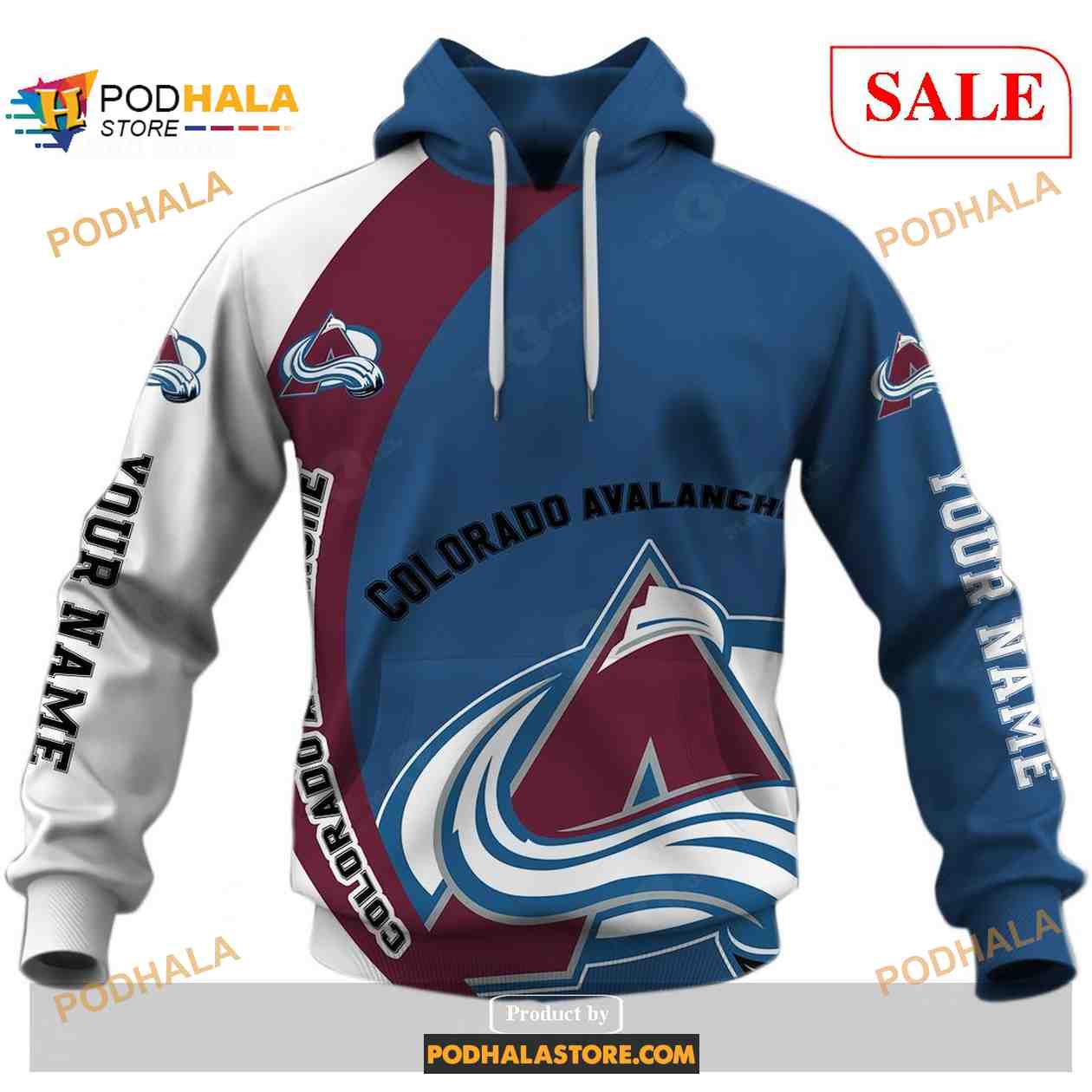 Custom Colorado Avalanche Sweatshirt NHL Hoodie 3D, You laugh I