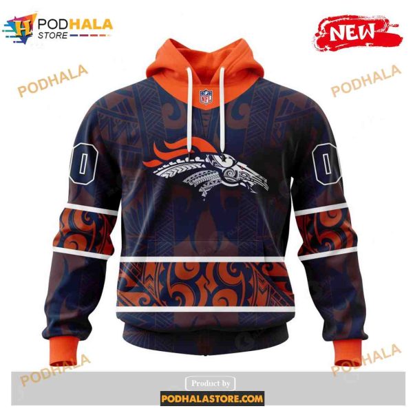 Custom Denver Broncos Native With Samoa Culture Design Shirt NFL Hoodie 3D