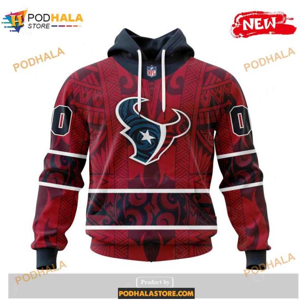 Custom Houston Texans Native With Samoa Culture Design Shirt NFL Hoodie 3D