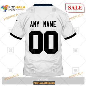 Custom Jacksonville Jaguars Road Jersey Shirt NFL Hoodie 3D 4