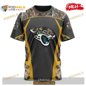 Custom Jacksonville Jaguars Special Camo Hunting Black Design NFL Hoodie 3D 3