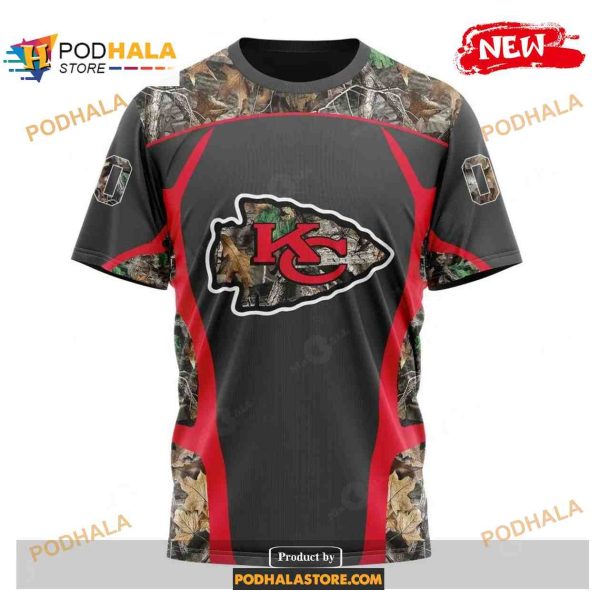 Custom Kansas City Chiefs Special Camo Hunting Black Design NFL Hoodie 3D