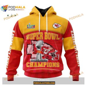 Custom Kansas City Chiefs Super Bowl LVII Champions Kits NFL Hoodie 3D 1