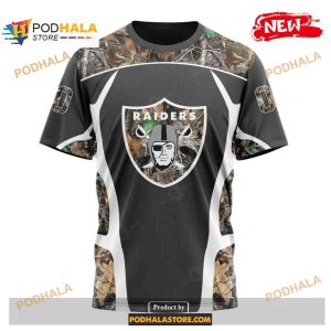 Custom Las Vegas Raiders Special Camo Hunting Black Design NFL Hoodie 3D 3