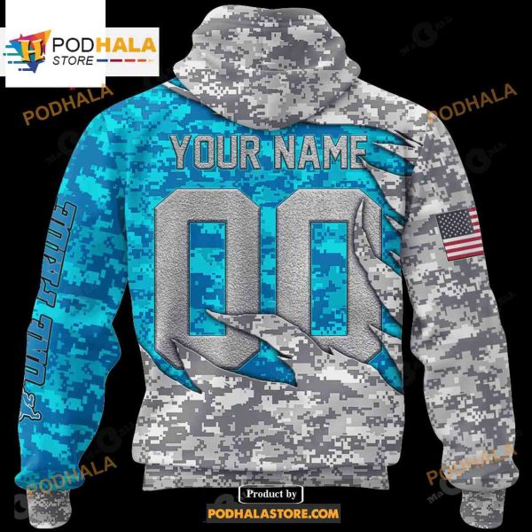 Custom Lions Camo US NFL Hoodie 3D LIMITED EDITION