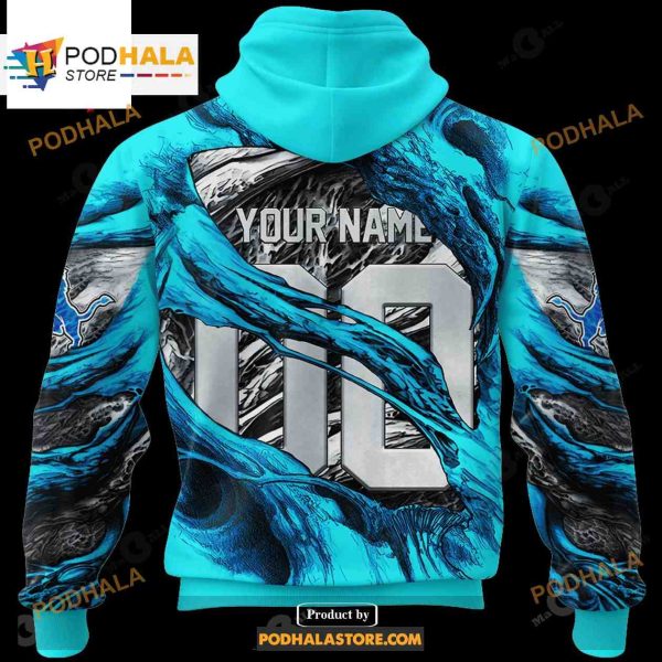 Custom Lions Demon Eyes NFL Hoodie 3D LIMITED EDITION