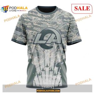 Custom Los Angeles Rams Honor US Air Force Veterans Shirt NFL Hoodie 3D 3
