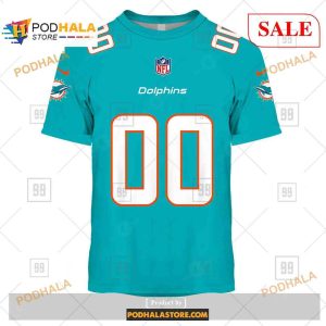Custom Miami Dolphins Home Shirt NFL Hoodie 3D 2