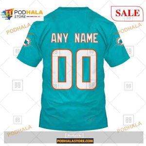 Custom Miami Dolphins Home Shirt NFL Hoodie 3D 4