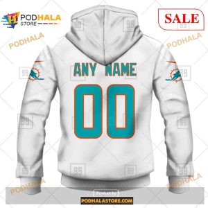 Custom Miami Dolphins Road Jersey Shirt NFL Hoodie 3D 3