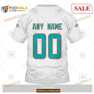 Custom Miami Dolphins Road Jersey Shirt NFL Hoodie 3D 4
