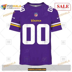 Custom Minnesota Vikings Home Shirt NFL Hoodie 3D 2