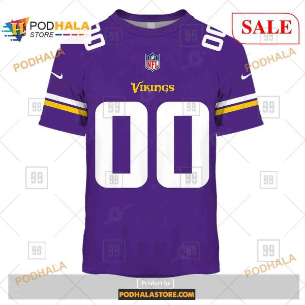 Custom Minnesota Vikings Home Shirt NFL Hoodie 3D