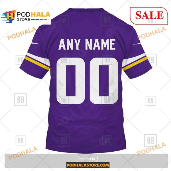 Custom Minnesota Vikings Home Shirt NFL Hoodie 3D