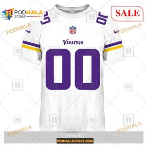 Custom Minnesota Vikings Road Jersey Shirt NFL Hoodie 3D 2