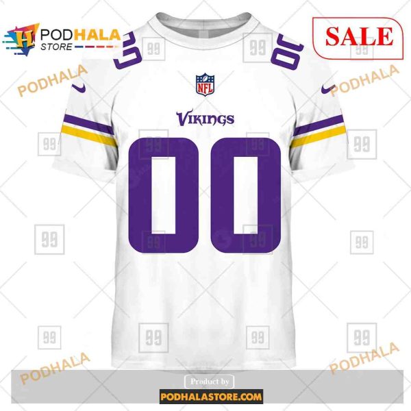 Custom Minnesota Vikings Road Jersey Shirt NFL Hoodie 3D