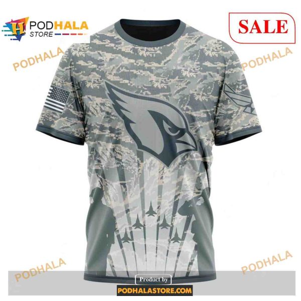Custom NFL Arizona Cardinals Honor US Air Force Veterans Shirt Hoodie 3D