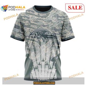 Custom NFL Baltimore Ravens Honor US Air Force Veterans Shirt Hoodie 3D 3