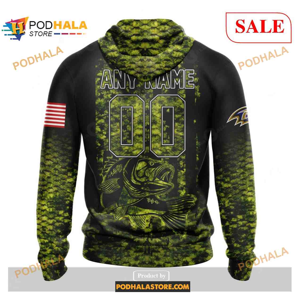 Custom NFL Baltimore Ravens Special Camo Fishing Shirt Hoodie 3D - Bring  Your Ideas, Thoughts And Imaginations Into Reality Today