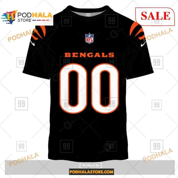 Custom NFL Cincinnati Bengals Home Shirt Hoodie 3D