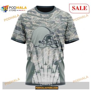 Custom NFL Cleveland Browns Honor US Air Force Veterans Shirt Hoodie 3D 3
