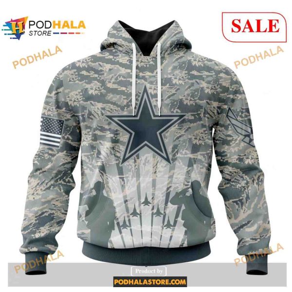 Custom NFL Dallas Cowboys Honor US Air Force Veterans Shirt Hoodie 3D