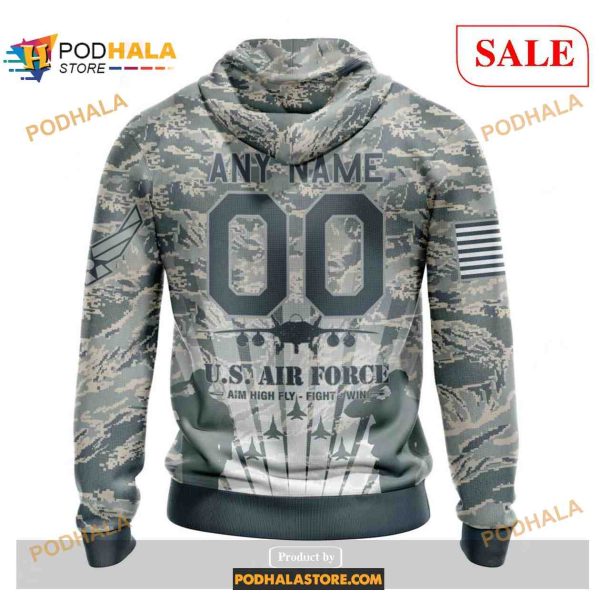 Custom NFL Denver Broncos Honor US Air Force Veterans Shirt Hoodie 3D